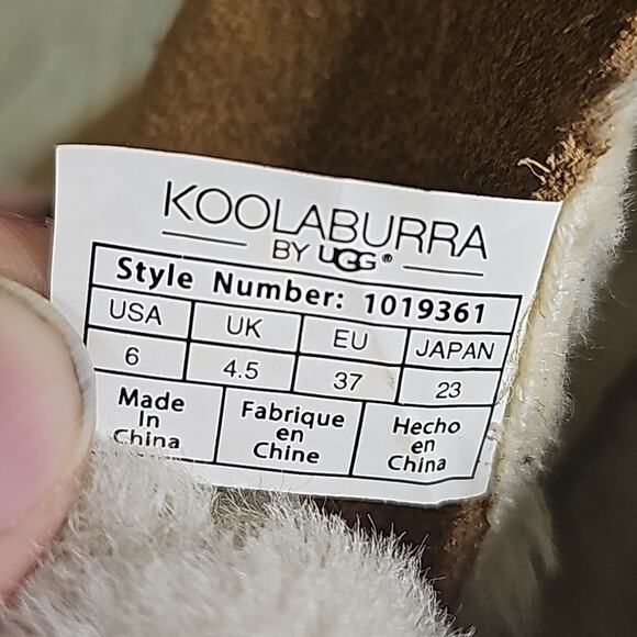 Koolaburra by UGG Shazi Short Chestnut Leather Boots Women Size 6 - Picture 12 of 14